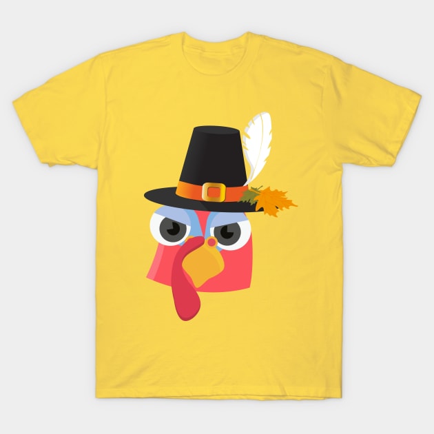 Funny thanksgiving pilgrim turkey T-Shirt by tatadonets